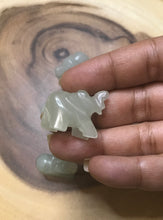 One Green Aventurine Elephant Handmade