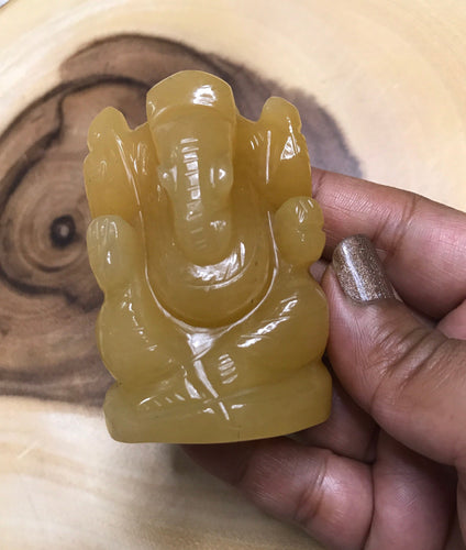Yellow Aventurine Ganesha 2.72 inch Statue 3