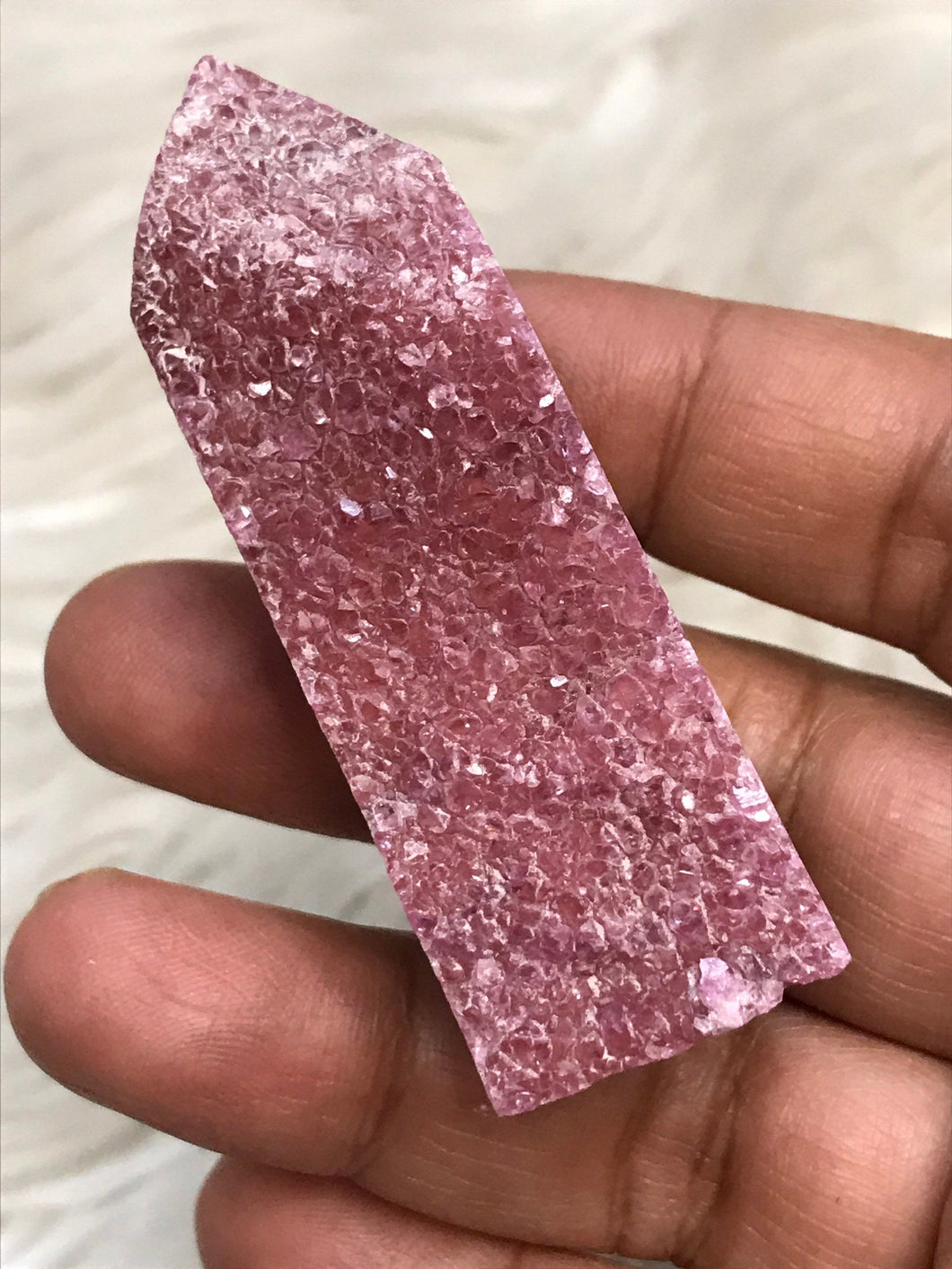 High Quality Rare Druzy Pink Cobalt Calcite Point 8