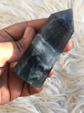 Blue fluorite Point -8