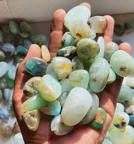 One Peru Blue Opal Tumble