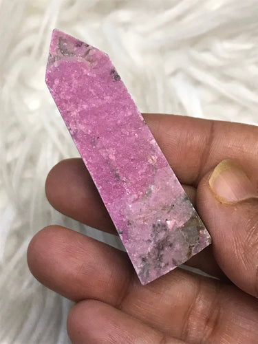 High Quality Druzy Pink Cobalt Calcite Point 4