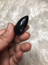 One Black Obsidian Faceted spherical Tear drop