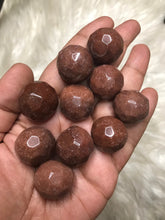 One 20-22mm Red aventurine  Faceted Sphere