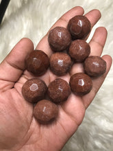 One 20-22mm Red aventurine  Faceted Sphere