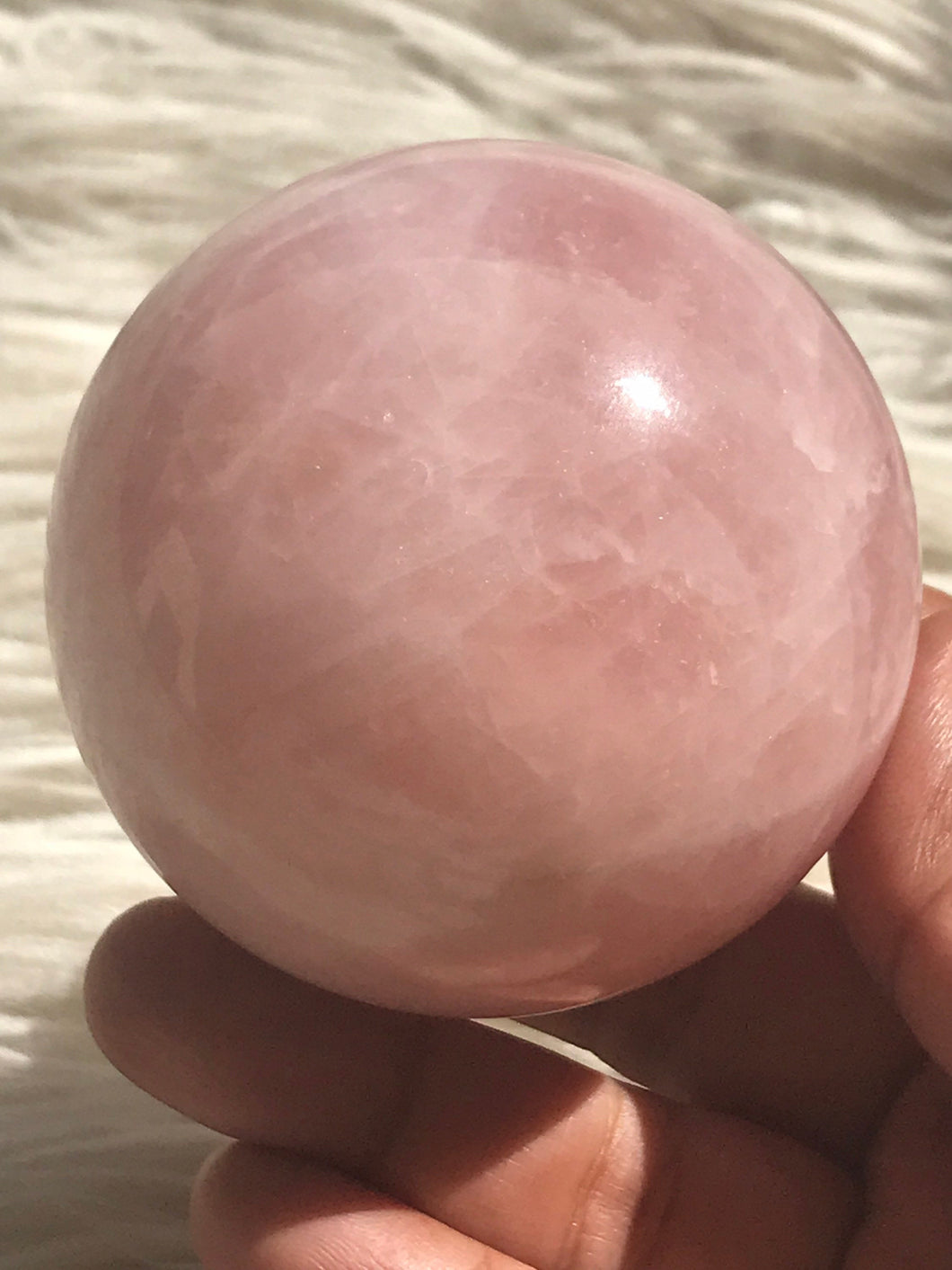 Rose Quartz Crystal Sphere 4
