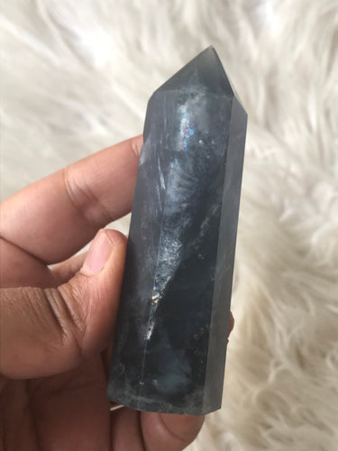 Blue fluorite Point -2