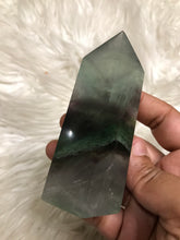 Large Green Blue fluorite Point -1