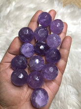 One 20-22mm Amethyst Faceted Sphere