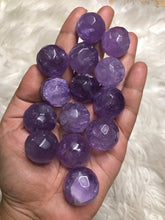 One 20-22mm Amethyst Faceted Sphere