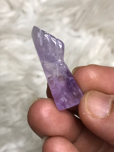 One Rare amethyst  Figa Symbol