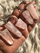 One Rose Quartz Point keychain