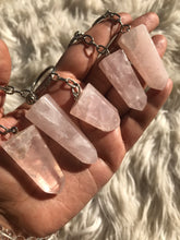 One Rose Quartz Point keychain