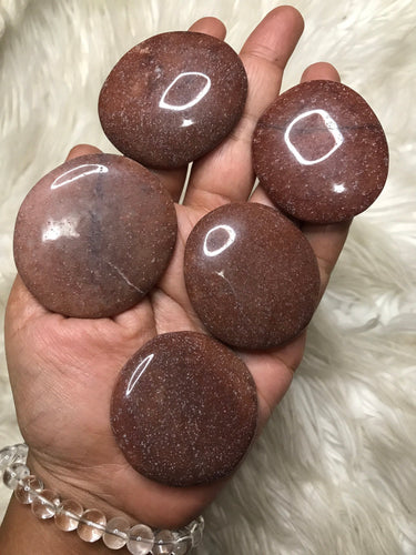 One Red Aventurine Palm