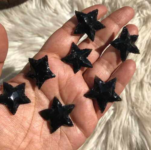 One Black Obsidian Star