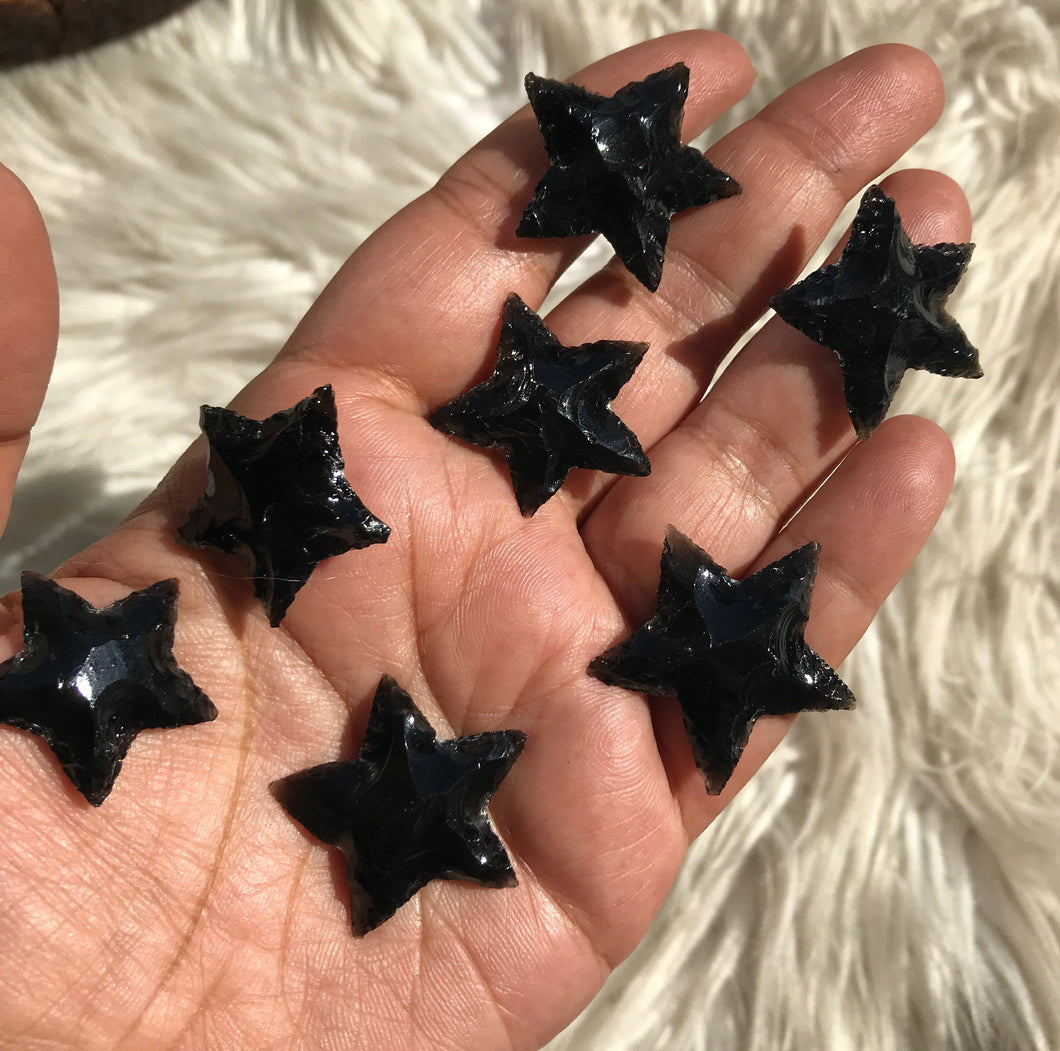 One Black Obsidian Star