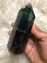 Large Green Blue fluorite Point -3