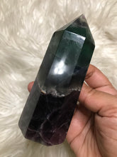 Large Green Blue fluorite Point -3