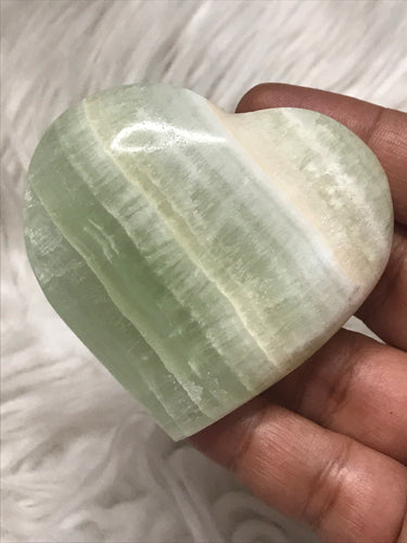 Green Calcite  Heart -3