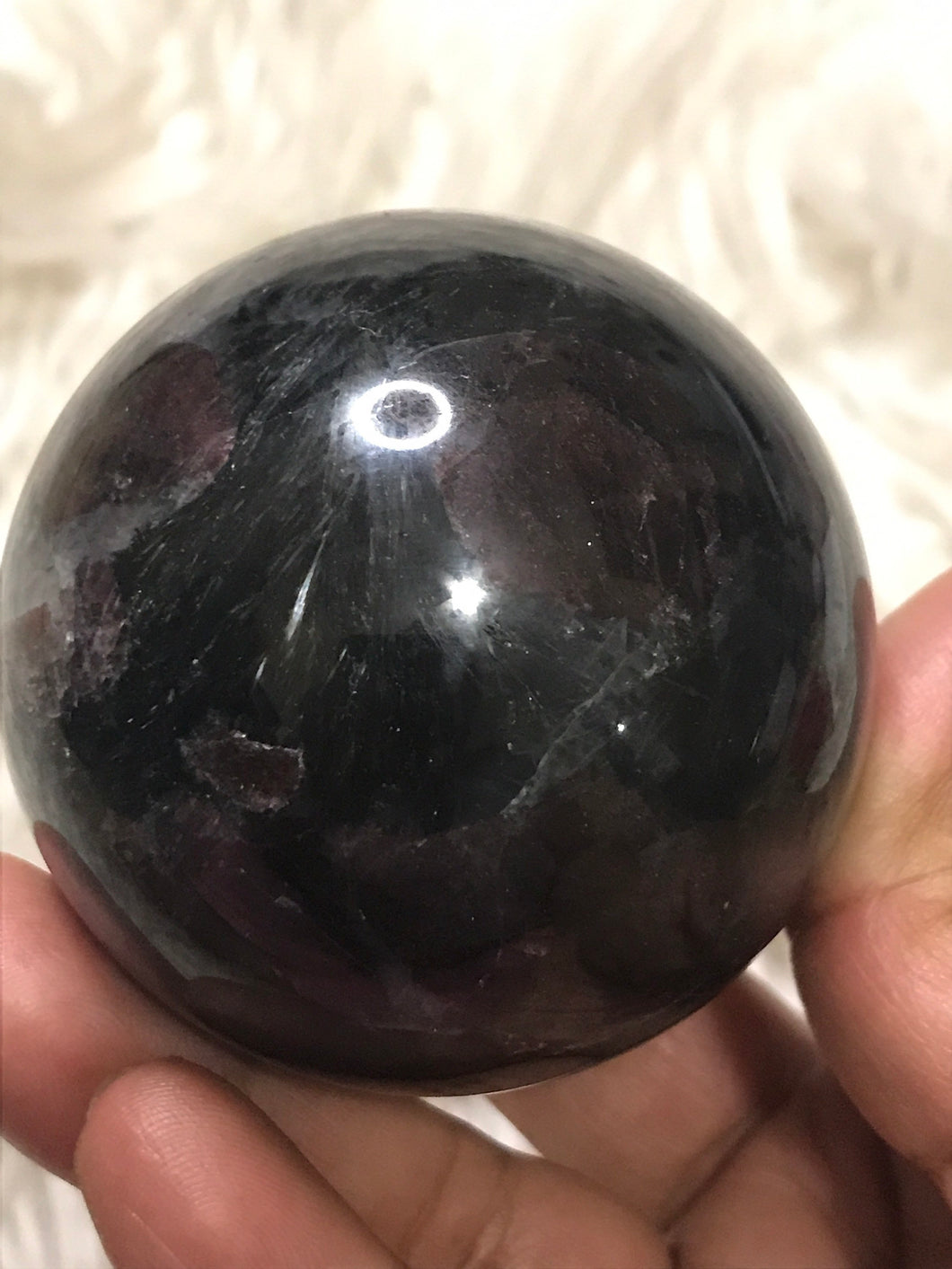Large Astrophyllite With Garnet Sphere  -4