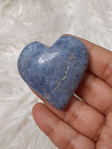 One Blue Dumortierite Heart 9