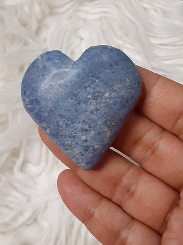 One Blue Dumortierite Heart 12