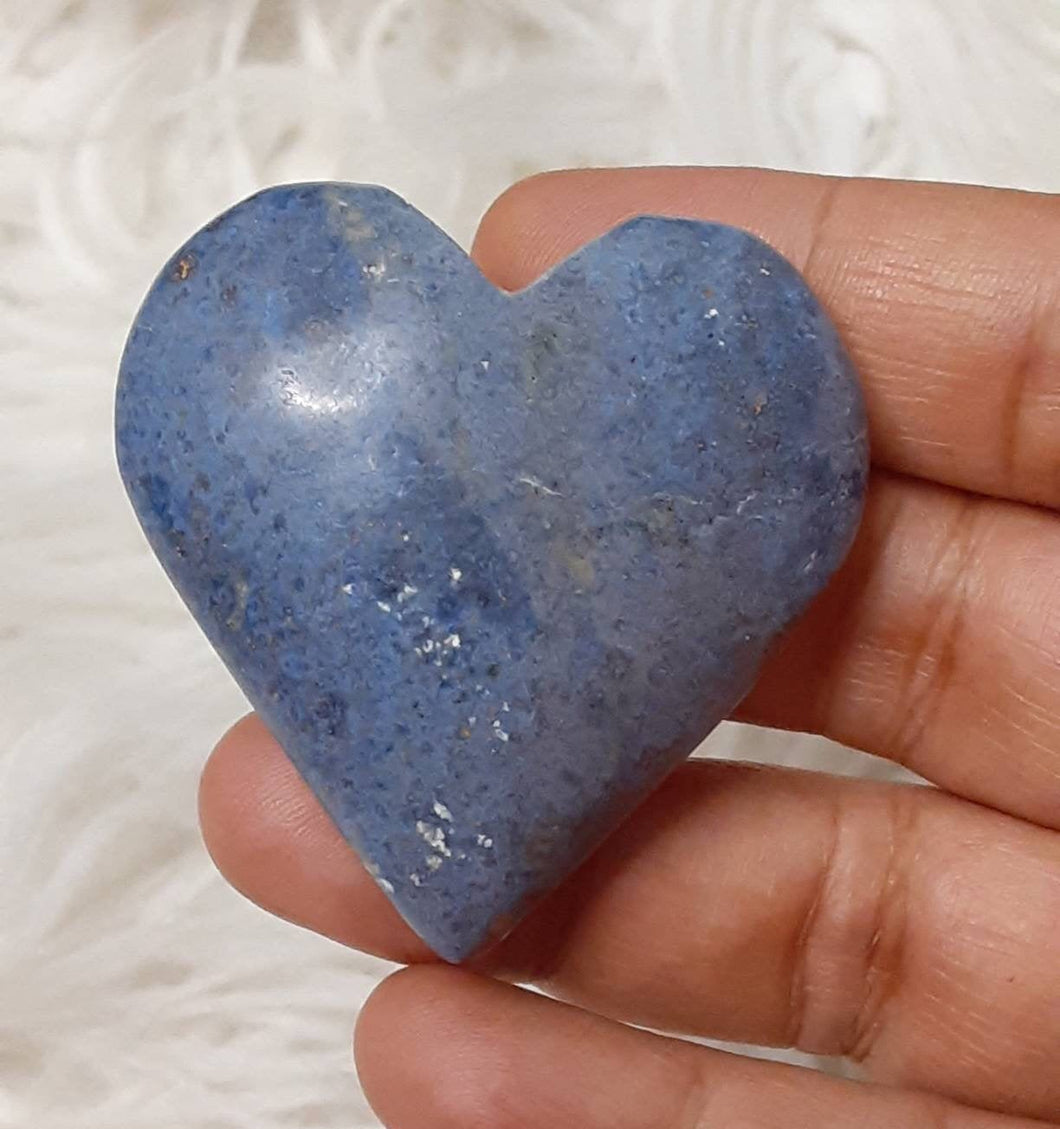 One Blue Dumortierite Heart 11