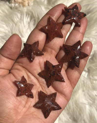 One Mahagony Obsidian Star