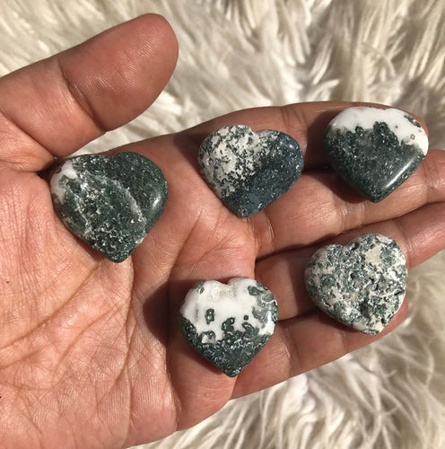 Wholesale Deal 50 Moss Agate Hearts