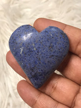 One Blue Dumortierite Heart 2