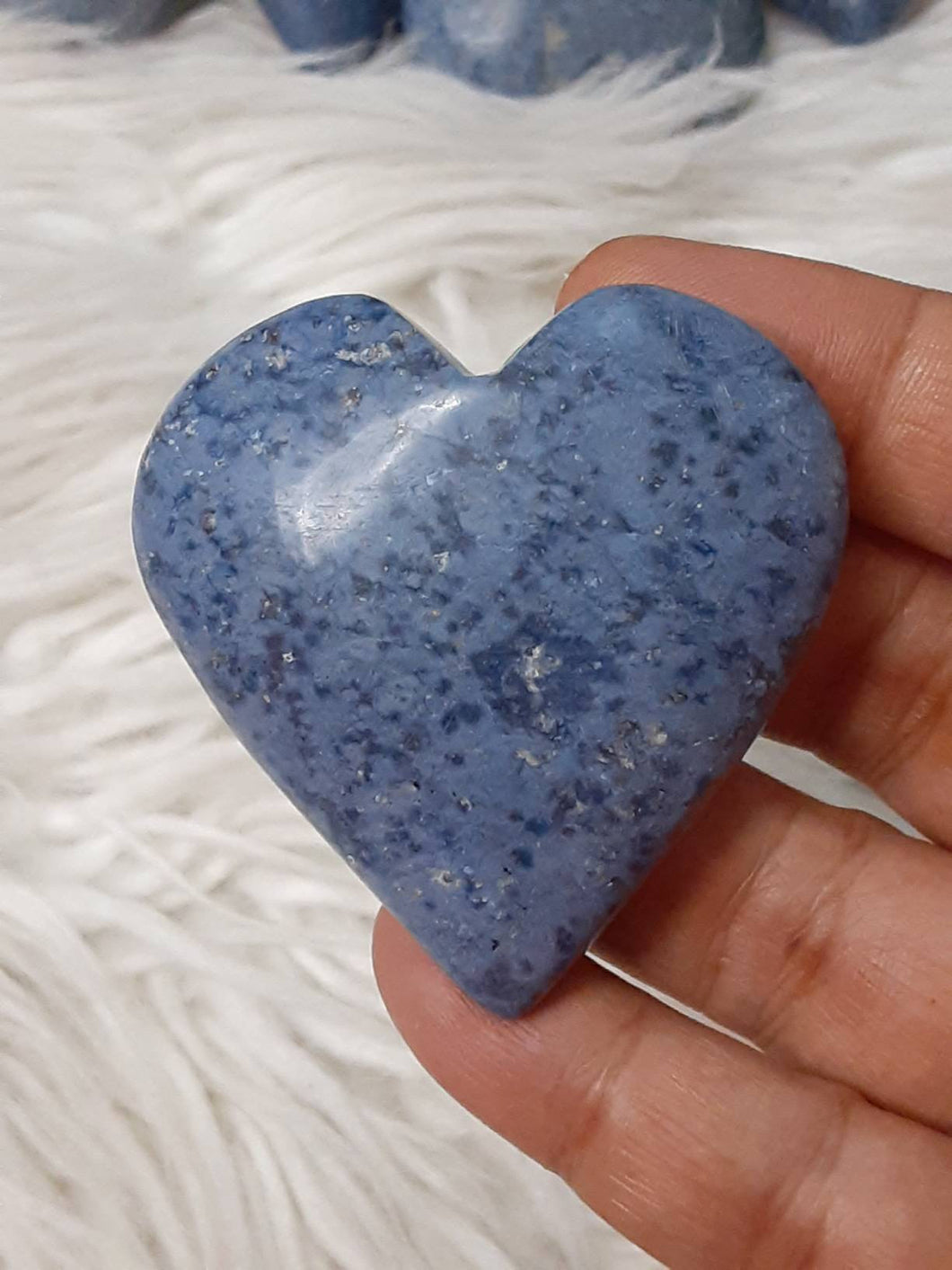One Blue Dumortierite Heart 3