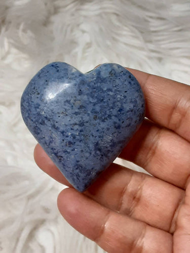 One Blue Dumortierite Heart 5
