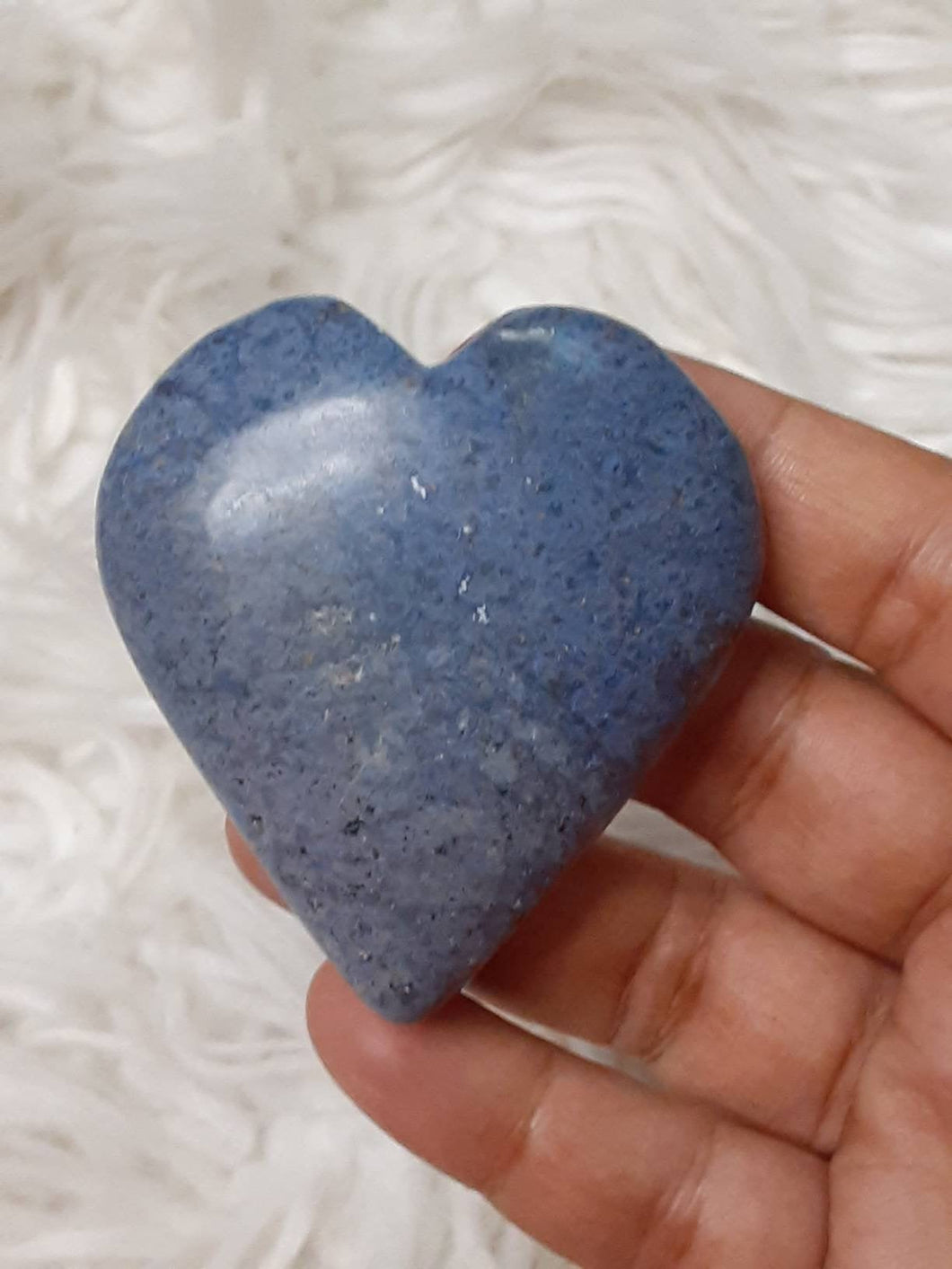 One Blue Dumortierite Heart 7