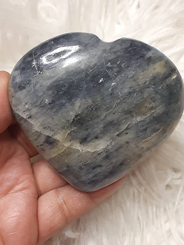 One Large Iolite Heart 4