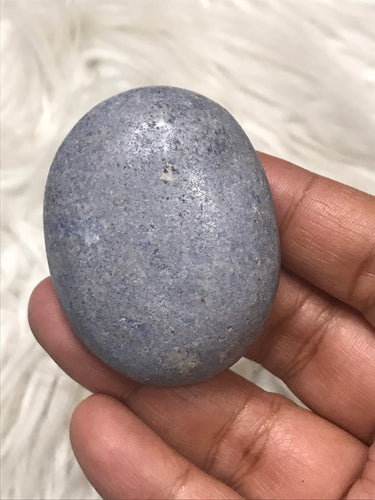 One Blue Dumortierite Palmstone 6