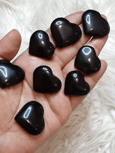 One Rare Black Obsidian Heart