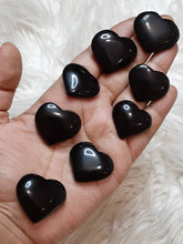 One Rare Black Obsidian Heart
