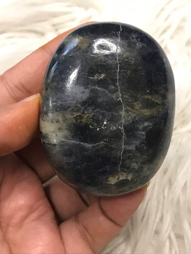 One Large Iolite Palmstone 4