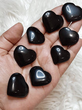 One Rare Black Obsidian Heart