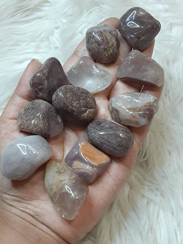 One Pink Lithium Quartz Tumbles Large size