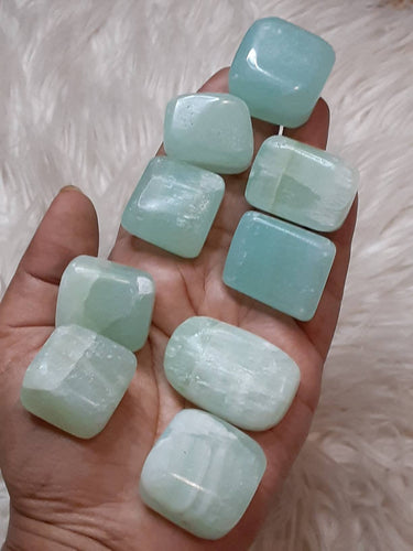 One  Large Green Calcite Tumble