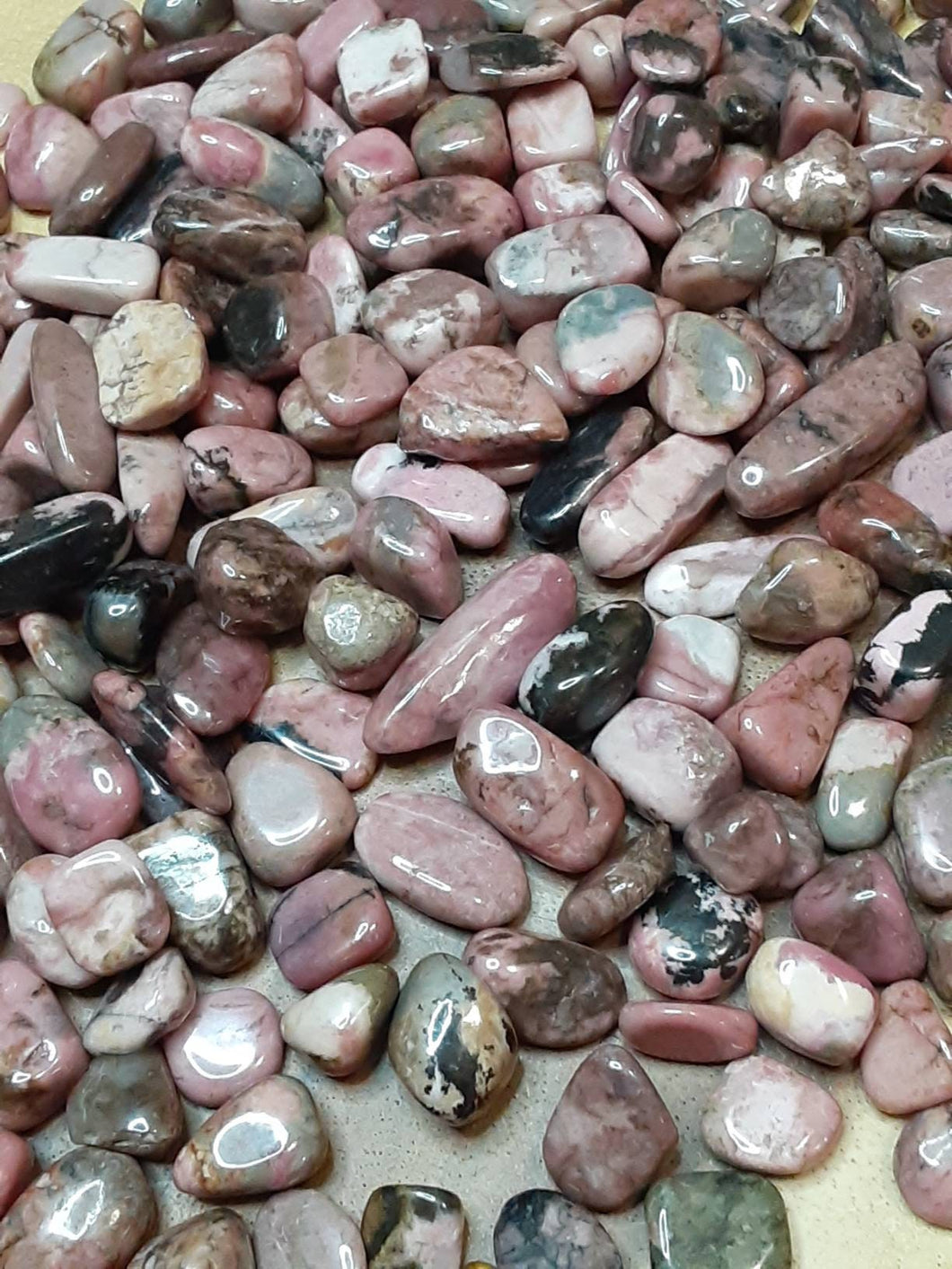Rhodonite Tumbled Chips -one ounce