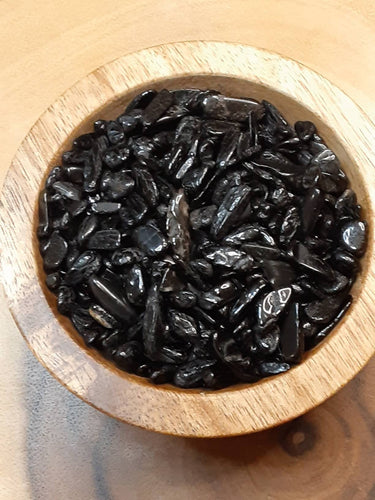 Black Tourmaline Chips -One ounce
