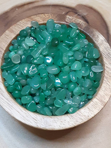 Green Aventurine Tumbled chips-One Ounce