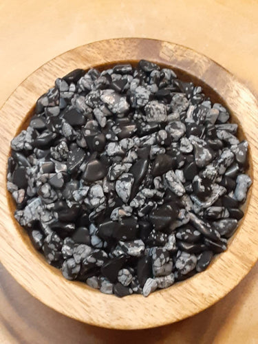 Snowflake Obsidian chips-One Ounce