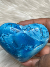 Large Blue Aura Agate With Druzies 5
