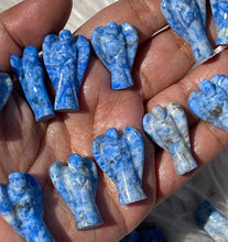 One Blue lazulite In Quartz Angel - 1 “ Inch
