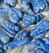 One Blue lazulite In Quartz Angel - 1 “ Inch