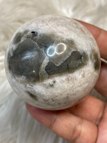 RARE large Polarity Moonstone sphere 6 -56mm