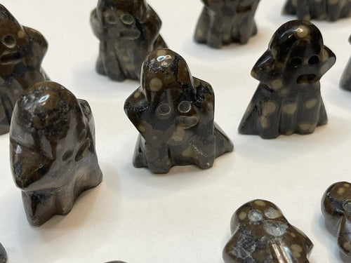 One variolite jasper ghost 1.3 inch Tall